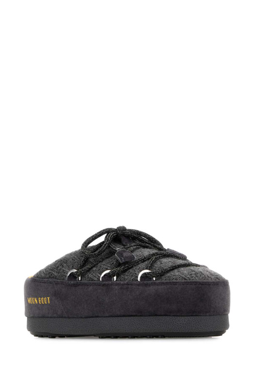 Темно-серые тапочки Moon Boot x Guest In Residence EVX из ткани MOON BOOT (1470140)