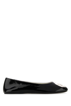 Black leather Reva ballerinas Black TORY BURCH (173536)