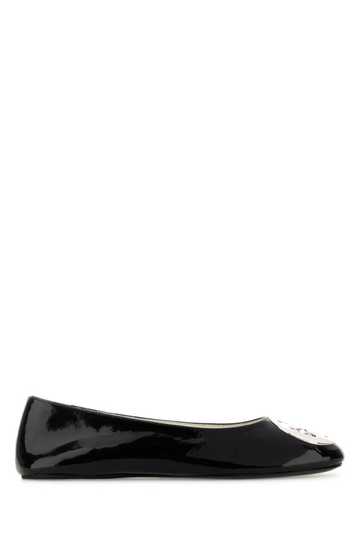 Black leather Reva ballerinas Black TORY BURCH (173536)