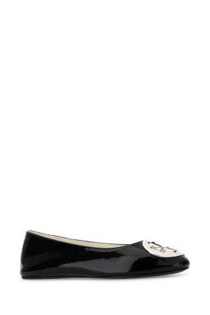 Black leather Reva ballerinas Black TORY BURCH (173536)