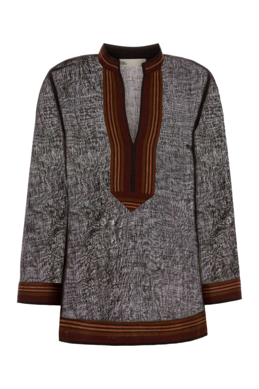 Brown linen blouse TORY BURCH (180051)