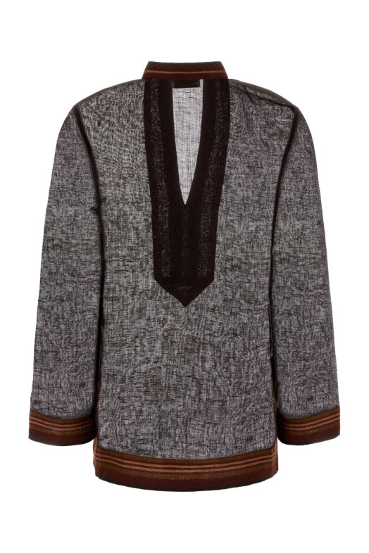 Brown linen blouse TORY BURCH (180051)