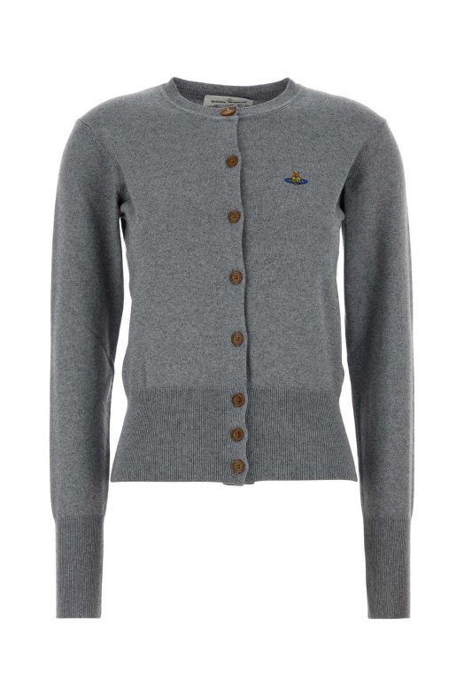 Grey cotton blend Bea cardigan VIVIENNE WESTWOOD (1803002PY001V)
