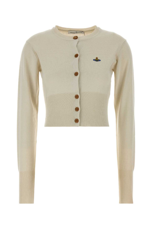 Sand cotton blend Bea cardigan VIVIENNE WESTWOOD (1803002UY001V)