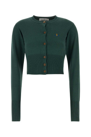 Dark green cotton blend Bea cardigan VIVIENNE WESTWOOD (1803002UY001V)