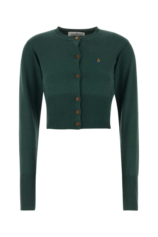 Dark green cotton blend Bea cardigan VIVIENNE WESTWOOD (1803002UY001V)