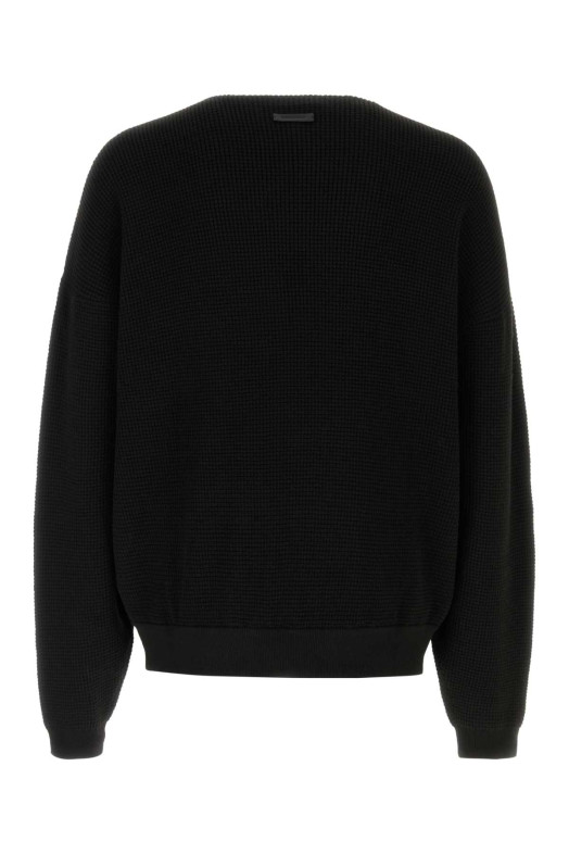 Black polyester blend sweater Black FEAR OF GOD ESSENTIAL (192HO256161F)
