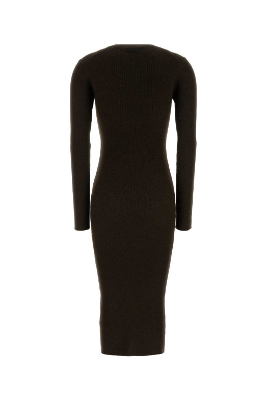 Chocolate polyester blend dress Brown FEAR OF GOD ESSENTIAL (192HO259022FW)