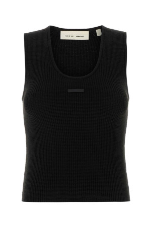 Black polyester blend tank top Black FEAR OF GOD ESSENTIAL (192HO259251FW)