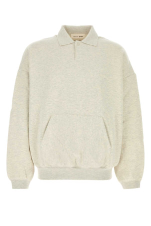 Melange ivory cotton blend sweatshirt FEAR OF GOD ESSENTIAL (192SP264374F)