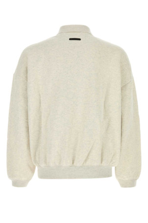 Melange ivory cotton blend sweatshirt FEAR OF GOD ESSENTIAL (192SP264374F)