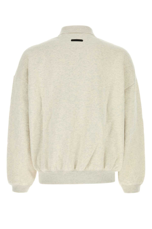 Melange ivory cotton blend sweatshirt FEAR OF GOD ESSENTIAL (192SP264374F)