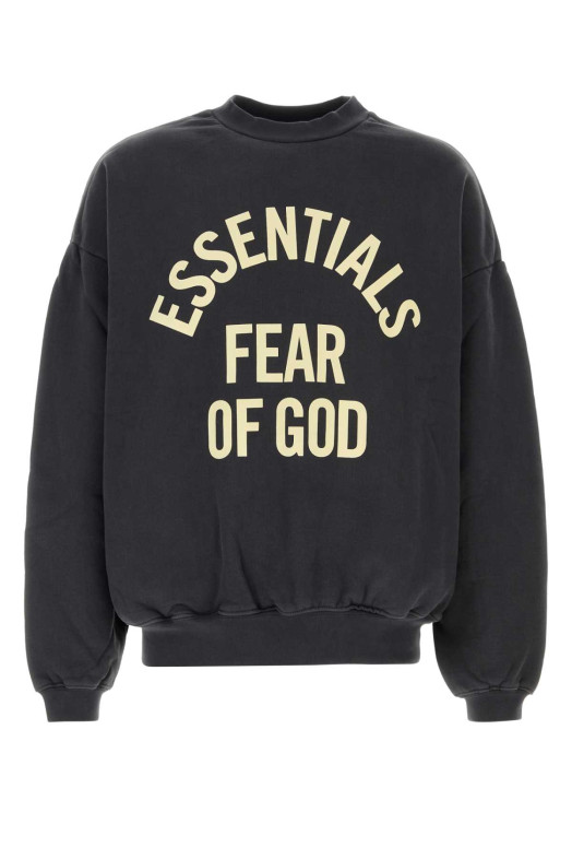 Slate cotton oversize sweatshirt Gray FEAR OF GOD ESSENTIAL (192SP266591F)