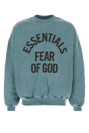 Air force blue cotton oversize sweatshirt FEAR OF GOD ESSENTIAL (192SP266593F)