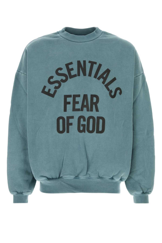 Air force blue cotton oversize sweatshirt FEAR OF GOD ESSENTIAL (192SP266593F)