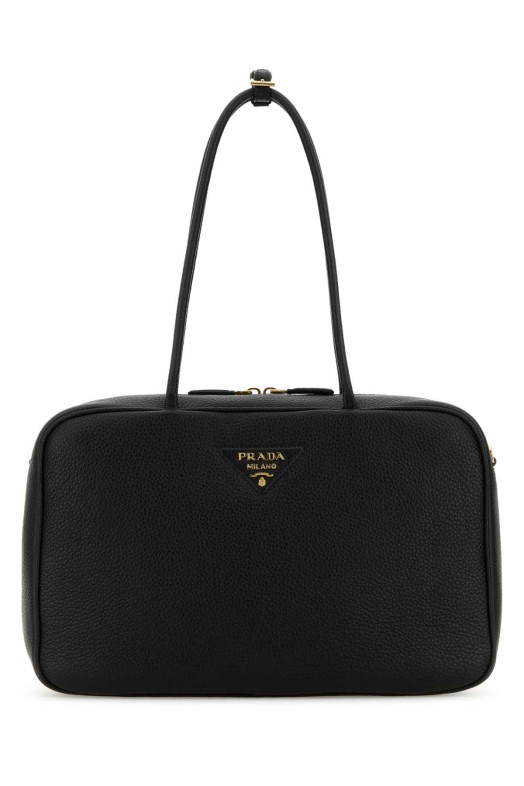 Черная кожаная сумка через плечо PRADA (1BB128VONO2DKV)