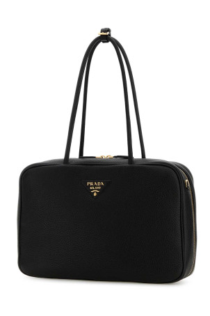 Black leather shoulder bag PRADA (1BB128VONO2DKV)