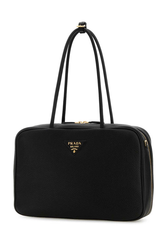 Черная кожаная сумка через плечо PRADA (1BB128VONO2DKV)