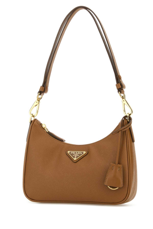 Міні-сумка через плече Prada Re-Edition з шкіри карамельного кольору PRADA (1BC204VQOMNZV)
