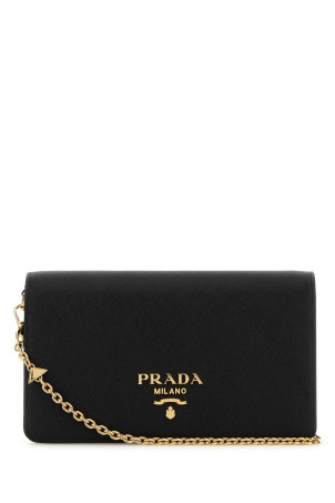 Black leather mini shoulder strap Black PRADA (1BP053VCOONZV)