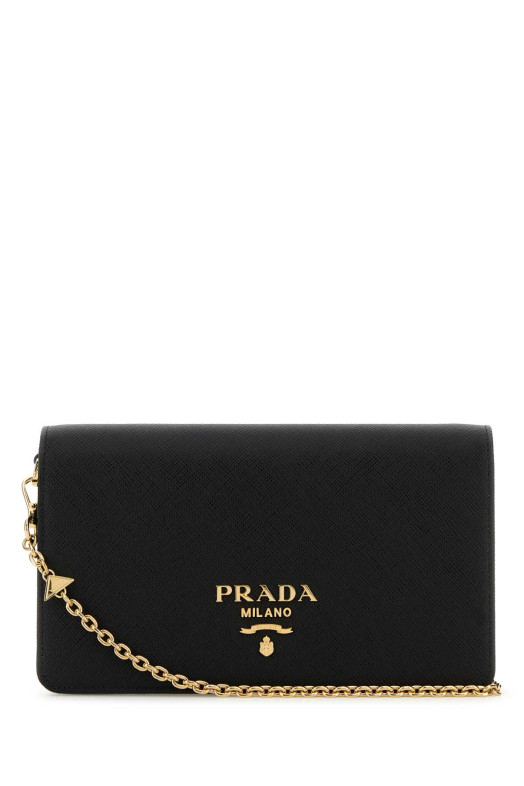 Black leather mini shoulder strap Black PRADA (1BP053VCOONZV)