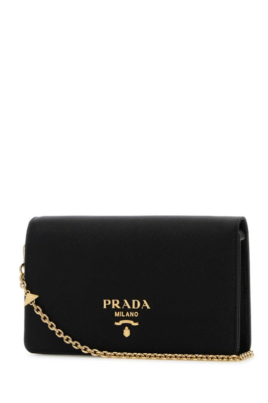 Black leather mini shoulder strap Black PRADA (1BP053VCOONZV)