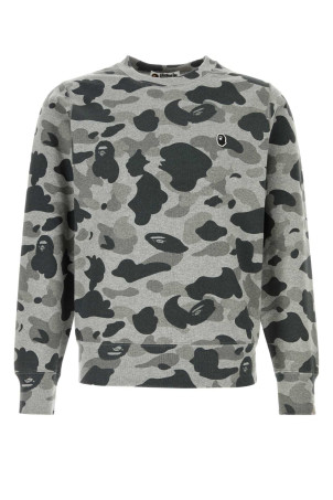 Printed cotton sweatshirt Gray BAPE (1K80113005)