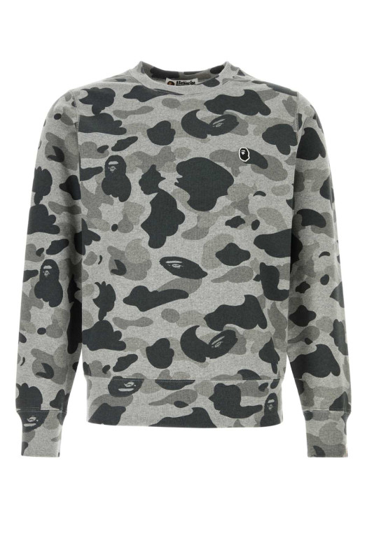 Printed cotton sweatshirt Gray BAPE (1K80113005)