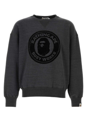 Graphite cotton oversize sweatshirt Gray BAPE (1K80113007)
