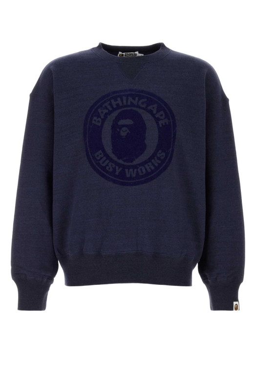 Navy blue cotton oversize sweatshirt Blue BAPE (1K80113007)