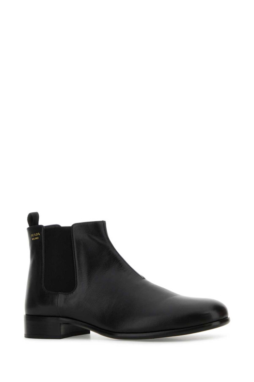 Черные кожаные ботильоны PRADA (1T301OF025582)