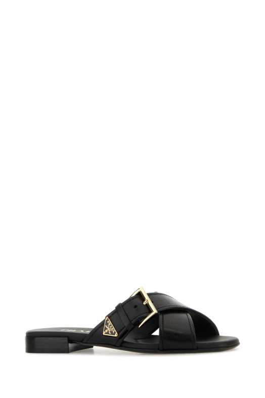 Чорні шкіряні капці Black PRADA (1XX778F010248)