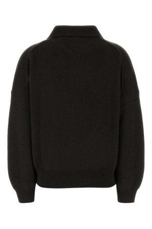 Dark brown cashmere Etta polo shirt LISA YANG (2026054)