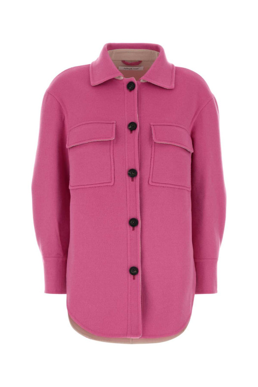 Pink wool blend coat AFTERCOAT (208270)