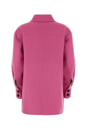 Pink wool blend coat AFTERCOAT (208270)