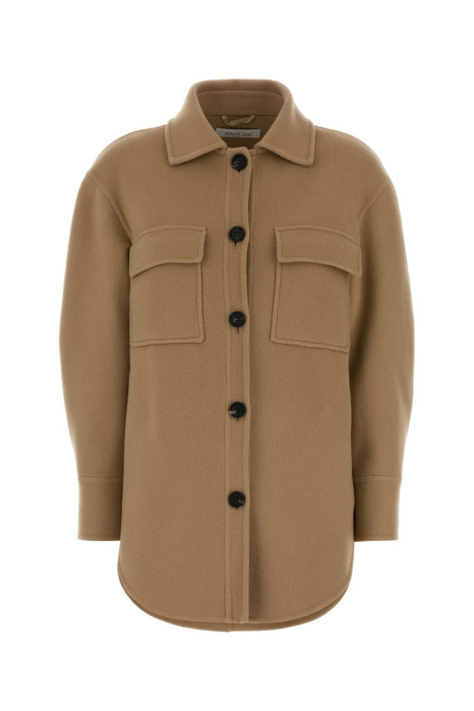 Beige wool blend coat AFTERCOAT (208270)