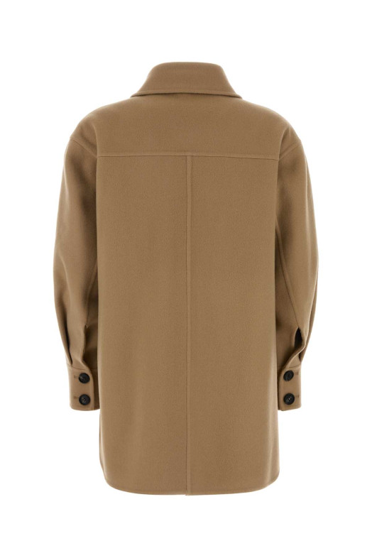 Beige wool blend coat AFTERCOAT (208270)