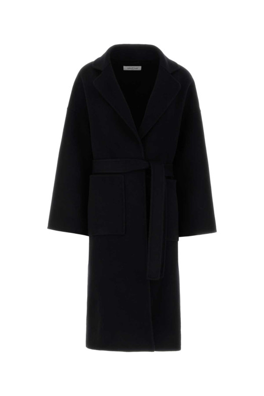 Black wool blend coat Black AFTERCOAT (208470)