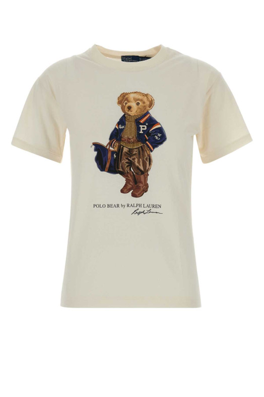 Cream cotton t-shirt POLO RALPH LAUREN (211B17774)