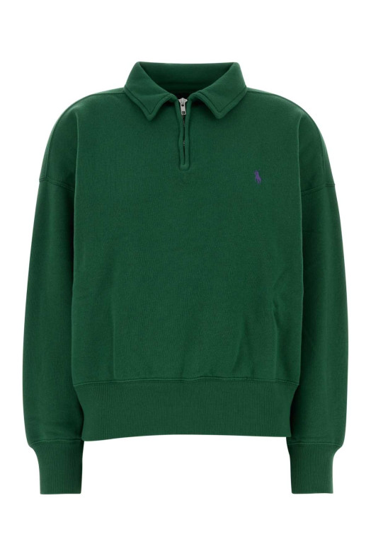 Green cotton blend polo shirt POLO RALPH LAUREN (211B18685)