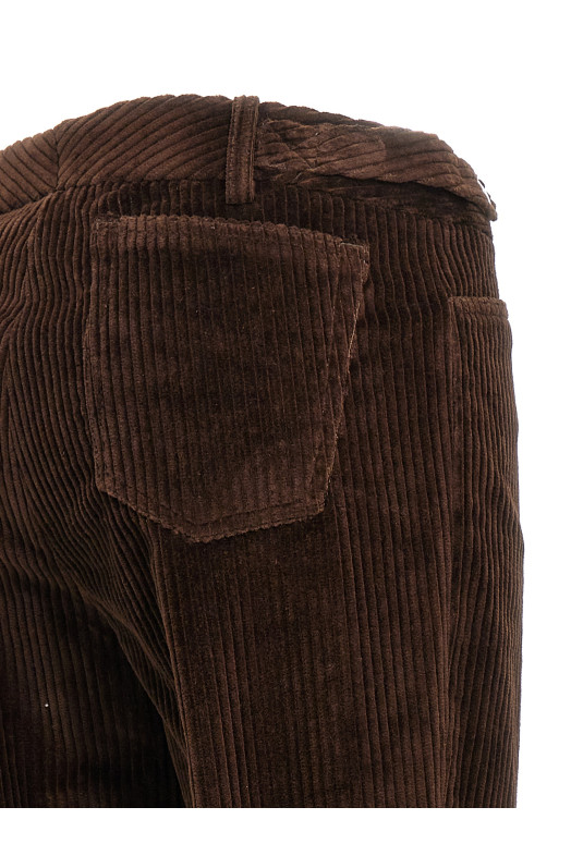 Штани з вельвету коричневі DOLCE & GABBANA (FTCX7TFUWDUM0023) DOLCE & GABBANA Штани з вельвету коричневі DOLCE & GABBANA (FTCX7TFUWDUM0023) DOLCE & GABBANA