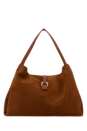 Caramel suede shopping bag SALVATORE FERRAGAMO (219805789605)