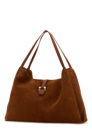 Caramel suede shopping bag SALVATORE FERRAGAMO (219805789605)