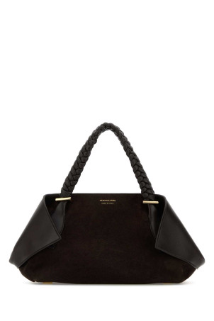 Dark brown suede handbag Brown SALVATORE FERRAGAMO (219865789526)