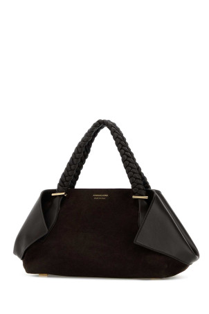 Dark brown suede handbag Brown SALVATORE FERRAGAMO (219865789526)