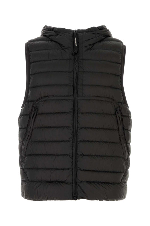 Black nylon sleeveless down jacket Black C.P. COMPANY (21CMVE014A110416A)