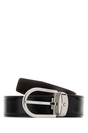 Black leather reversible belt MONTBLANC (222371)