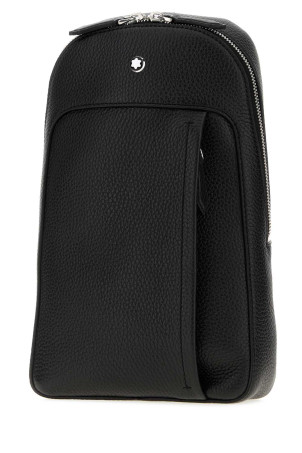 Black leather crossbody bag MONTBLANC (222885)