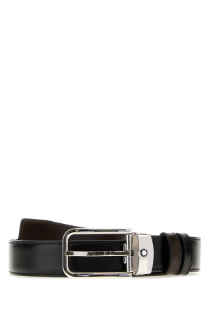 Black leather reversible belt MONTBLANC (223405)