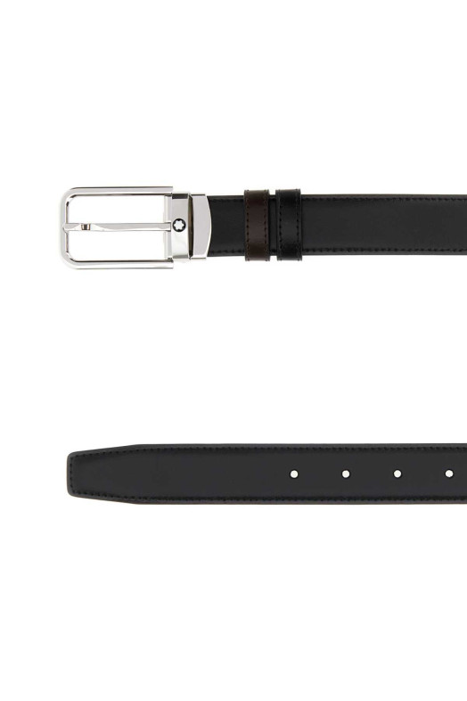 Black leather reversible belt MONTBLANC (223405)